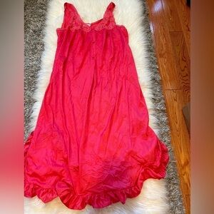 Pink nightgown with lace details